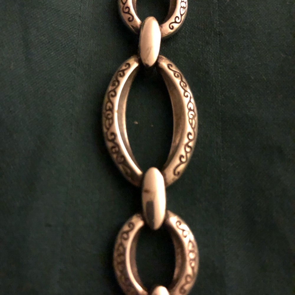 Brighton silver necklace with etching. With toggle clasp. - Picture 3 of 11